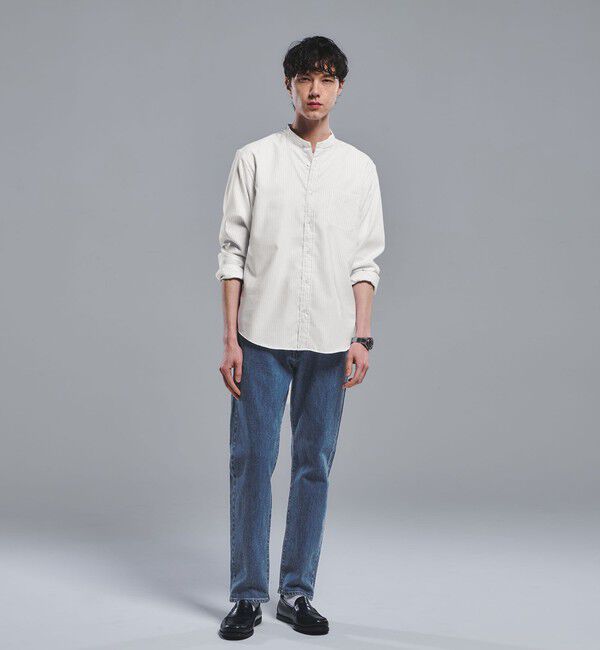 UNITED ARROWS green label relaxing「W/R オックスフォード バンドカラー 長袖 シャツ」|シャツ・ブラウス|