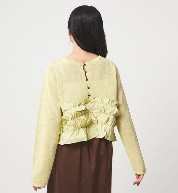 EMMEL REFINES「＜EMMEL REFINES＞EM ドッキングフリル 2WAY ニット」|ニット・セーター|