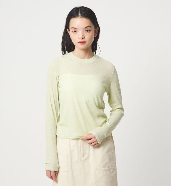 EMMEL REFINES「＜EMMEL REFINES＞EM テレコ クルーネック ロングスリーブ」|Tシャツ・カットソー|