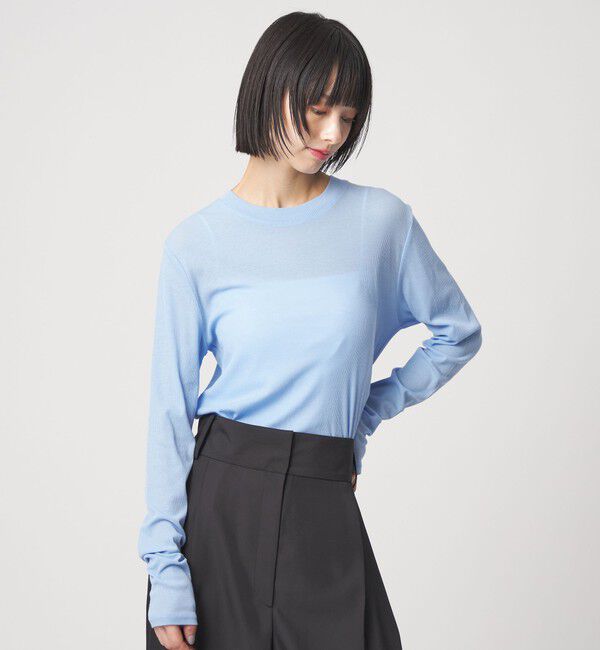 EMMEL REFINES「＜EMMEL REFINES＞EM テレコ クルーネック ロングスリーブ」|Tシャツ・カットソー|