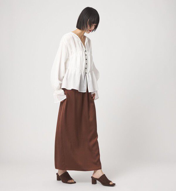 EMMEL REFINES「＜EMMEL REFINES＞EM ワッシャーVTG イージーサテンスカート」|スカート|