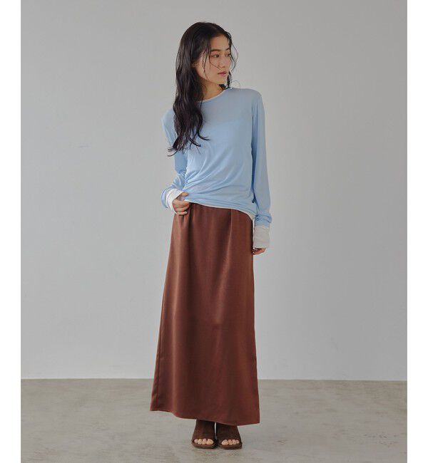 EMMEL REFINES「＜EMMEL REFINES＞EM ワッシャーVTG イージーサテンスカート」|スカート|