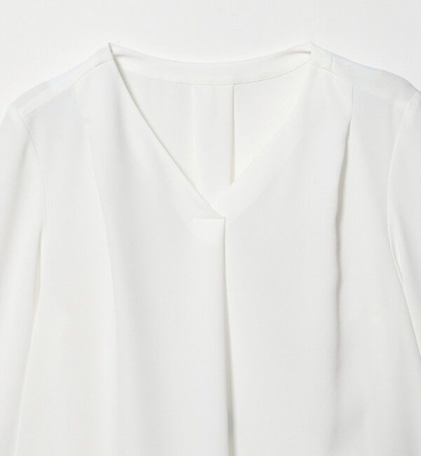 UNITED ARROWS green label relaxing「Vネック 7分袖 ブラウス マシンウォッシャブル」|シャツ・ブラウス|