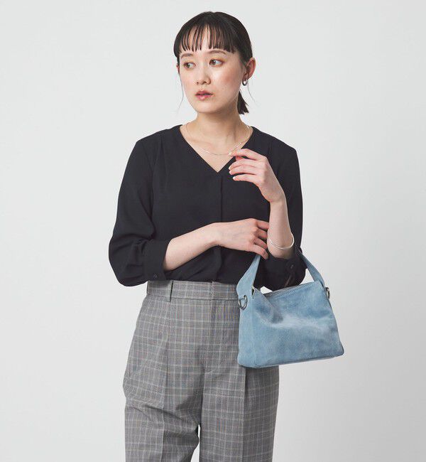 UNITED ARROWS green label relaxing「Vネック 7分袖 ブラウス マシンウォッシャブル」|シャツ・ブラウス|