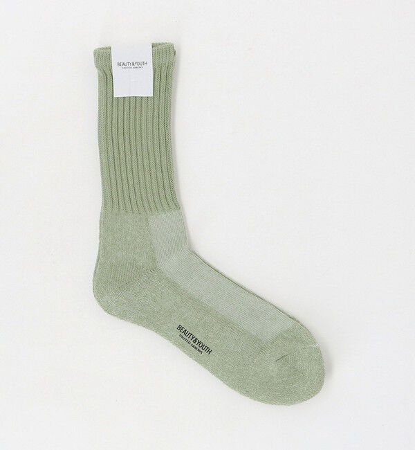 BEAUTY&YOUTH UNITED ARROWS「ルーズ パイル クルー ソックス」|ソックス|LIME