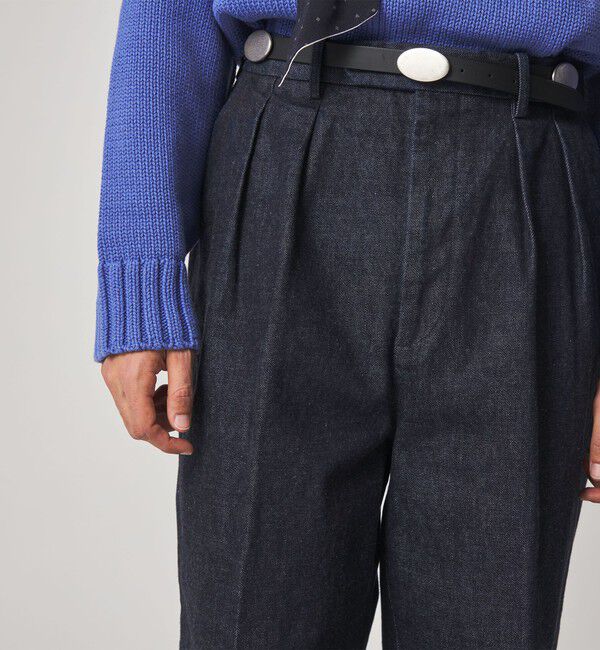 STEVEN ALAN「＜Steven Alan＞ 13.5oz デニム インツープリーツ ドレス トラウザーズ」|スラックス|