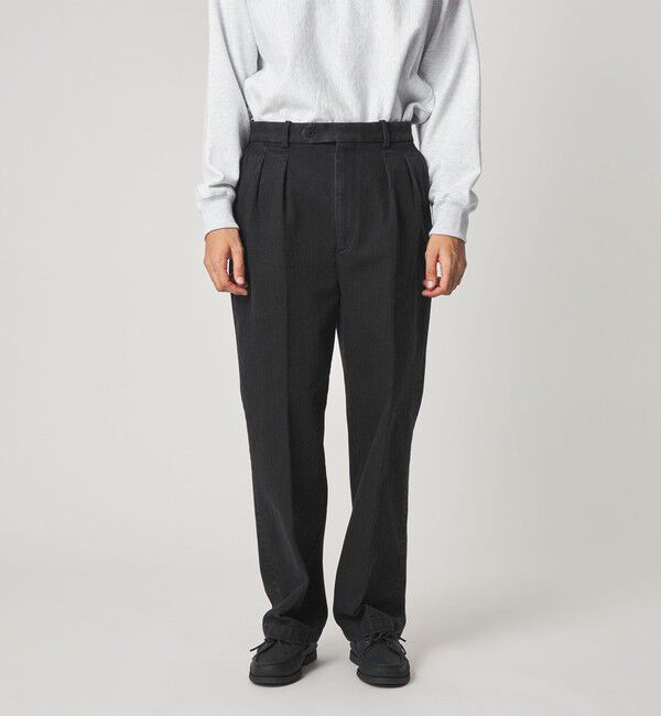 STEVEN ALAN「＜Steven Alan＞ ヘリンボーン イン ツープリーツ ドレス トラウザーズII」|スラックス|