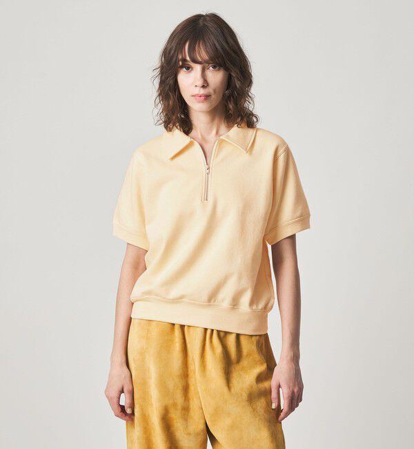 STEVEN ALAN「＜Steven Alan＞コットン スウェット ハーフジップ プルオーバー」|Tシャツ・カットソー|OFF WHITE