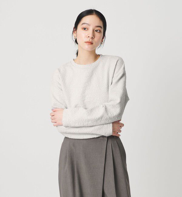 BEAUTY&YOUTH UNITED ARROWS「ジャガード クルーネック プルオーバー」|Tシャツ・カットソー|LT.GRAY