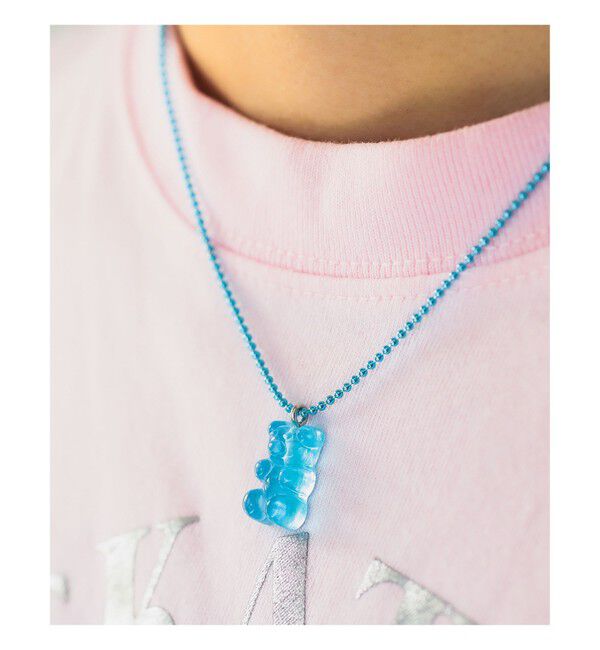 Ray BEAMS 「カラーボール チャーム クマ ネックレス」|ネックレス|LIGHT.BLUE