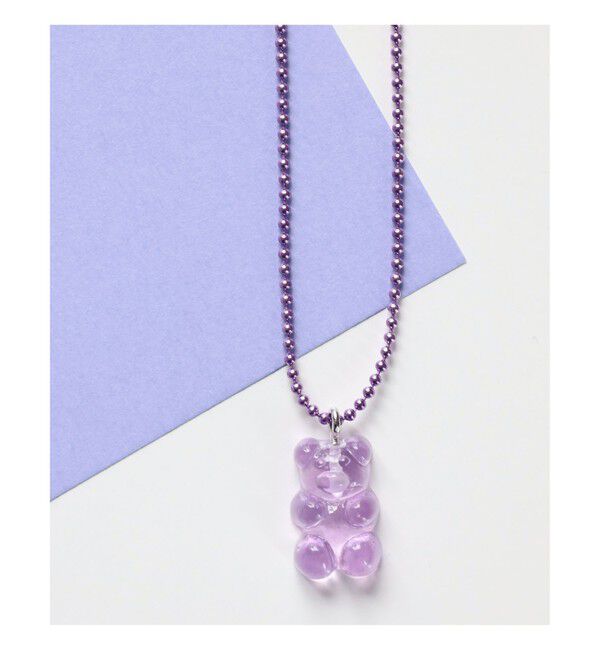 Ray BEAMS 「カラーボール チャーム クマ ネックレス」|ネックレス|