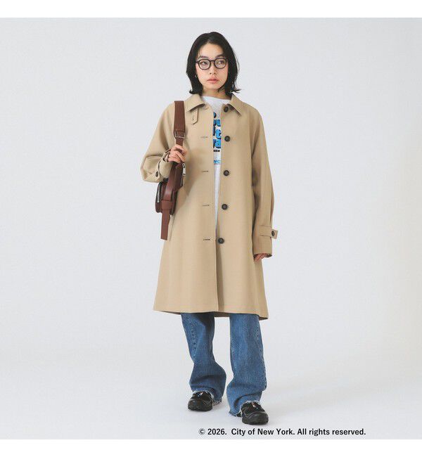 Ray BEAMS 「ダブルクロス ステンカラー コート」|ステンカラーコート|BEIGE