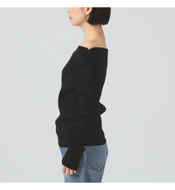 Ray BEAMS 「リブ オフショルダー ニット」|ニット・セーター|