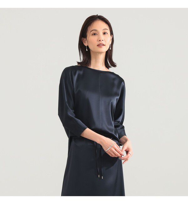 Demi-Luxe BEAMS 「トリアセ ポリエステル フラットサテン ブラウス」|シャツ・ブラウス|