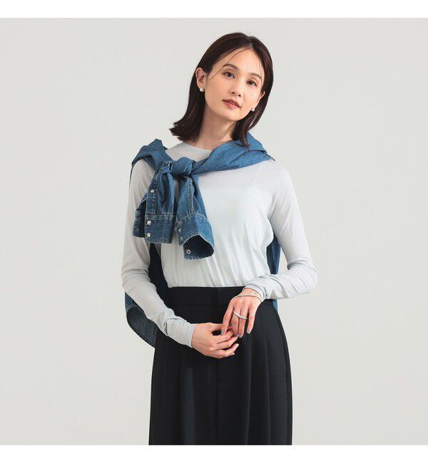 Demi-Luxe BEAMS 「コットン ハイツイストシアー Tシャツ」|Tシャツ・カットソー|