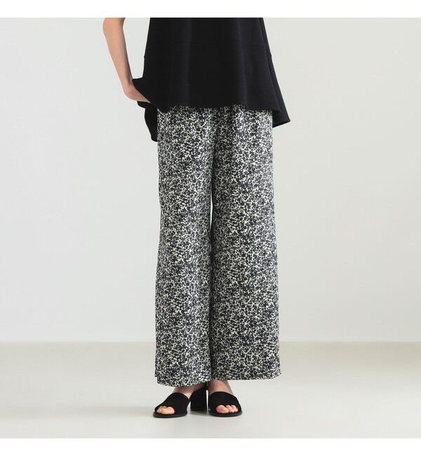 Demi-Luxe BEAMS 「プチフラワー プリント イージーパンツ」|チノ|