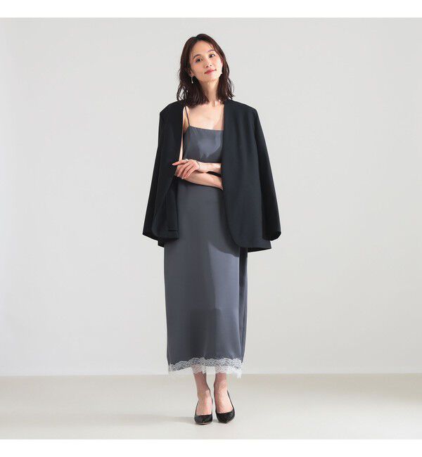 Demi-Luxe BEAMS 「リバーレース キャミソール ワンピース」|ワンピース|CHARCOAL.GREY
