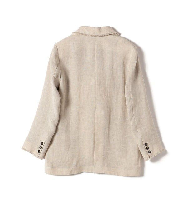 SHIPS for women「〈手洗い可能〉チェック / 無地 フリンジ ボクシー ジャケット」|テーラードジャケット|