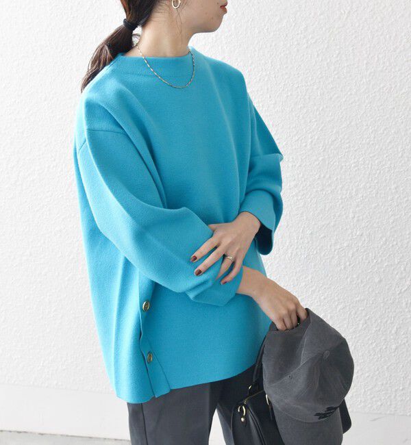 SHIPS any「SHIPS any:〈手洗い可能〉ミラノリブ スタンドカラー ニット プルオーバー」|ニット・セーター|