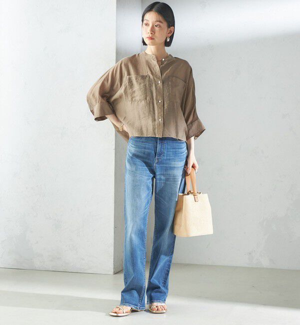 SHIPS for women「〈洗濯機可能〉ストレッチ ストレート デニム パンツ」|デニム|