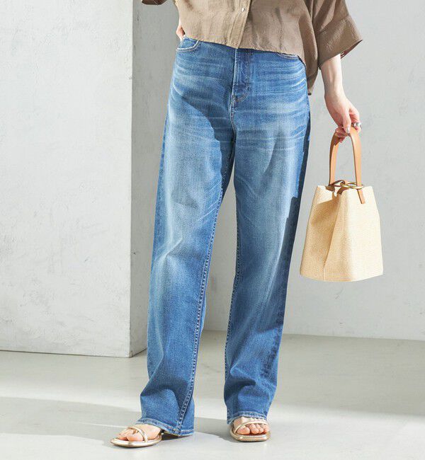 SHIPS for women「〈洗濯機可能〉ストレッチ ストレート デニム パンツ」|デニム|