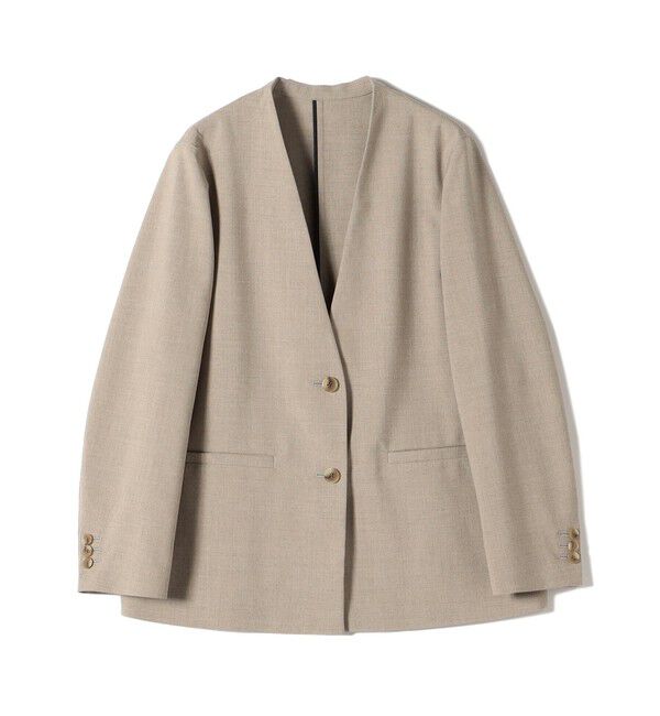 SHIPS for women「〈手洗い可能〉Asami 麻調合繊 カラー レス ジャケット 2」|その他|