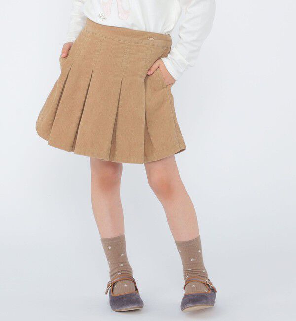 SHIPS KIDS「SHIPS KIDS:100～130cm /コーデュロイ プリーツ キュロット」|キュロット|