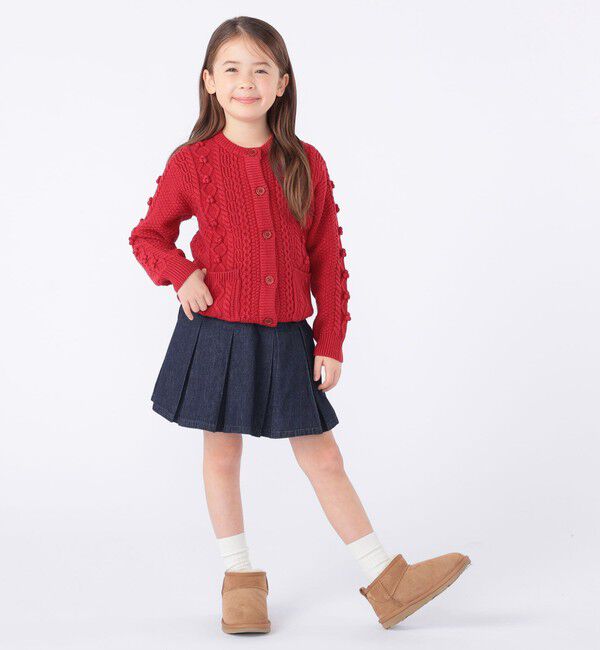 SHIPS KIDS「SHIPS KIDS:100～130cm /デニム プリーツ キュロット」|キュロット|