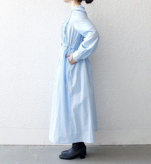 SHIPS any「SHIPS any:〈洗濯機可能〉キャンブリック Aライン フリル シャツ ワンピース」|ワンピース|