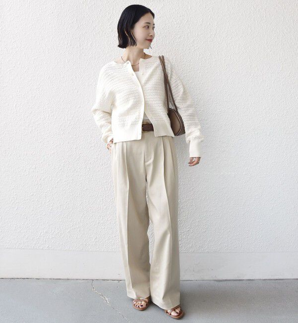 SHIPS for women「〈手洗い可能〉ヴィンテージ ライク デニム タック パンツ」|その他|