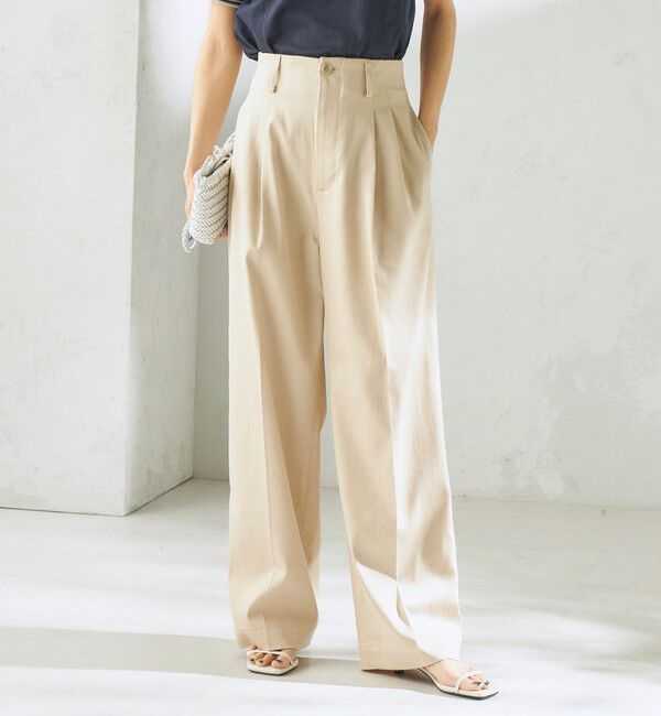 SHIPS for women「〈手洗い可能〉ヴィンテージ ライク デニム タック パンツ」|その他|