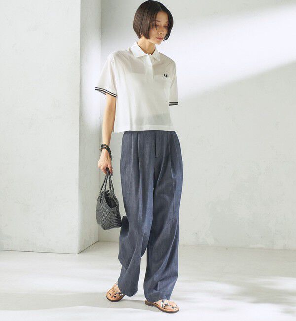 SHIPS for women「〈手洗い可能〉ヴィンテージ ライク デニム タック パンツ」|その他|