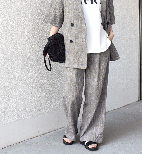 SHIPS Colors 「《予約》SHIPS Colors:〈手洗い可能〉バンピー スラブ チェック イージーパンツ◆」|その他|