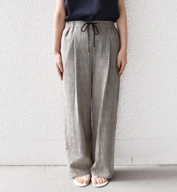 SHIPS Colors 「《予約》SHIPS Colors:〈手洗い可能〉バンピー スラブ チェック イージーパンツ◆」|その他|