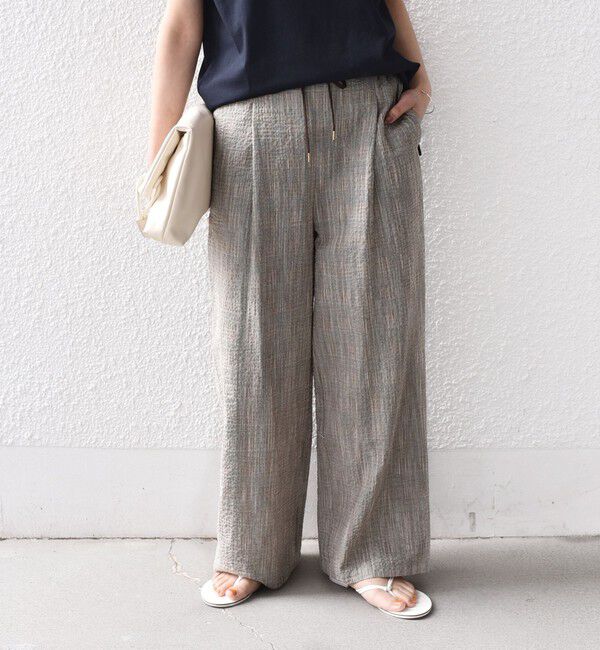 SHIPS Colors 「《予約》SHIPS Colors:〈手洗い可能〉バンピー スラブ チェック イージーパンツ◆」|その他|