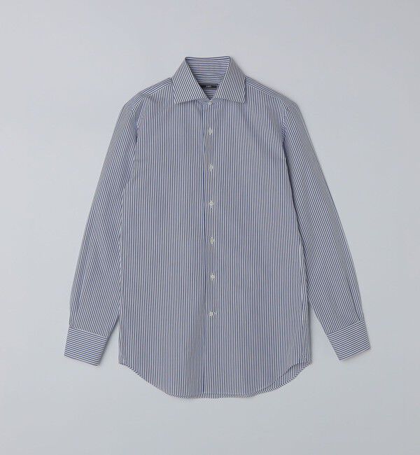 SHIPS「SHIPS: MADE IN JAPAN ロンドン ストライプ ワイドカラー シャツ」|シャツ・ブラウス|