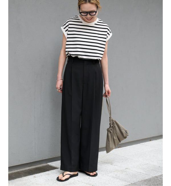 OUTDOOR PRODUCTS Usual Things「WEB限定追加 ORDINARY タックワイドスラックス」|スラックス|