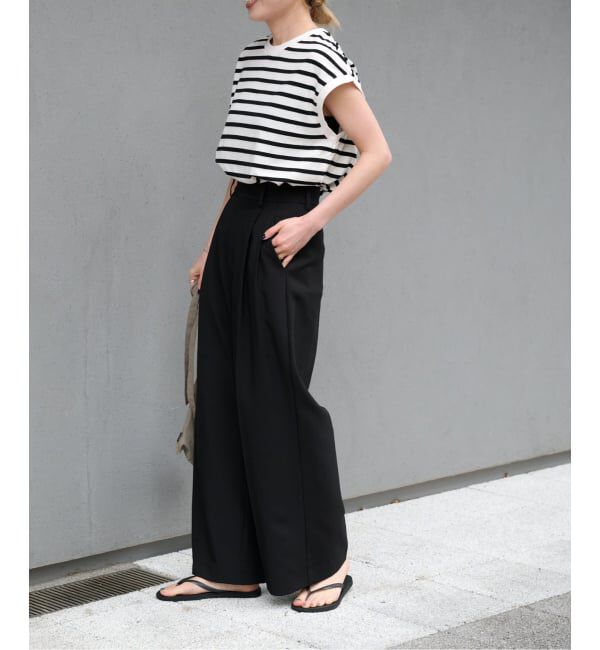 OUTDOOR PRODUCTS Usual Things「WEB限定追加 ORDINARY タックワイドスラックス」|スラックス|