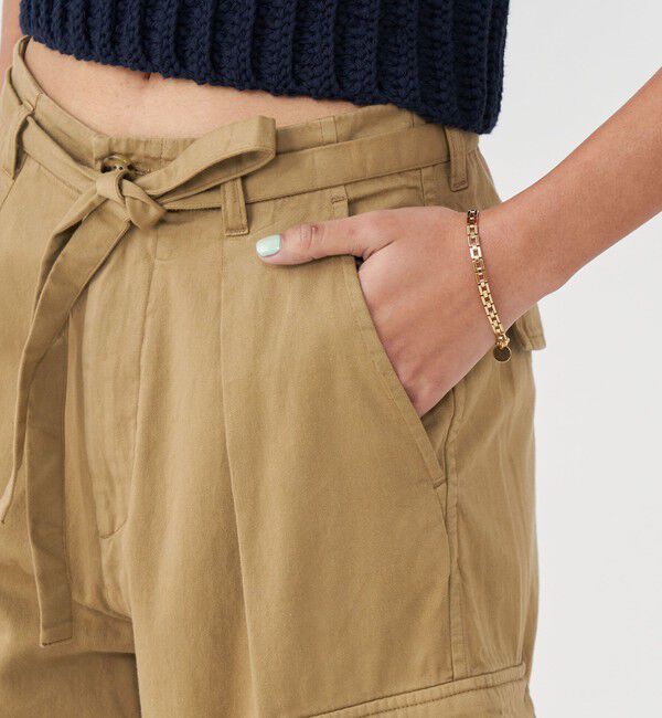 MACPHEE「ソフトコットンサテン カーゴパンツ」|カーゴ|