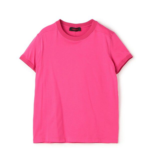 CABaN「コットン リブコンビクルーネックプルオーバー」|Tシャツ・カットソー|33 ピンク