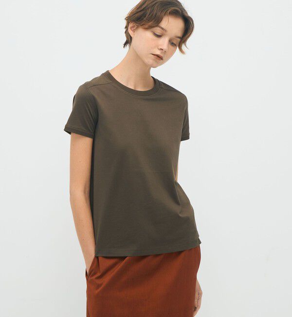 CABaN「コットン リブコンビクルーネックプルオーバー」|Tシャツ・カットソー|