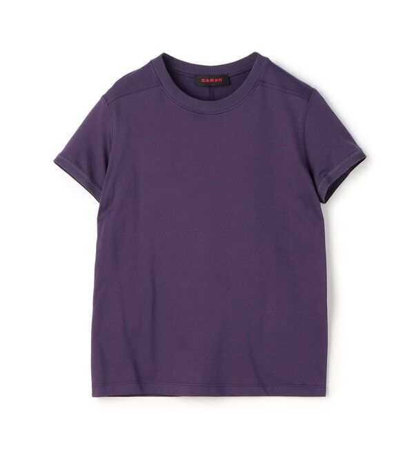 CABaN「コットン リブコンビクルーネックプルオーバー」|Tシャツ・カットソー|79 ダークパープル