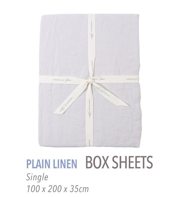 TOMORROWLAND HOME「プレーンリネン ボックスシーツ（シングル）」|その他|13 ライトグレー