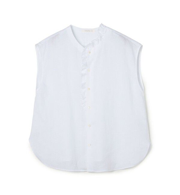 GALERIE VIE「リネンポプリン カットオフフリルブラウス」|シャツ・ブラウス|11 ホワイト