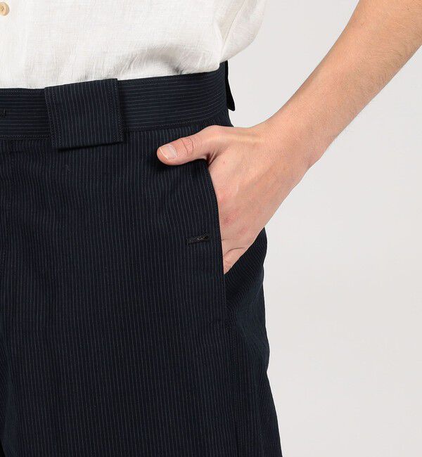 TOMORROWLAND MENS「コットンリネンシルク ノープリーツ ワイドパンツ」|チノ|