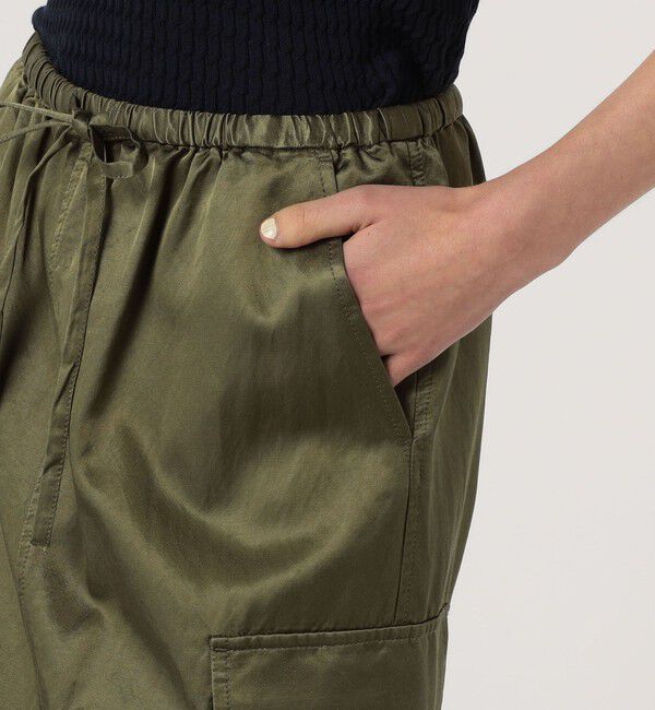 MACPHEE「コットンレーヨンモールスキン カーゴマキシスカート」|タイト|