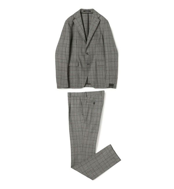 TOMORROWLAND MENS「【別注】TAGLIATORE ウールサキソニーチェック シングルブレステッド2Bスーツ」|スーツ|18 グレー系