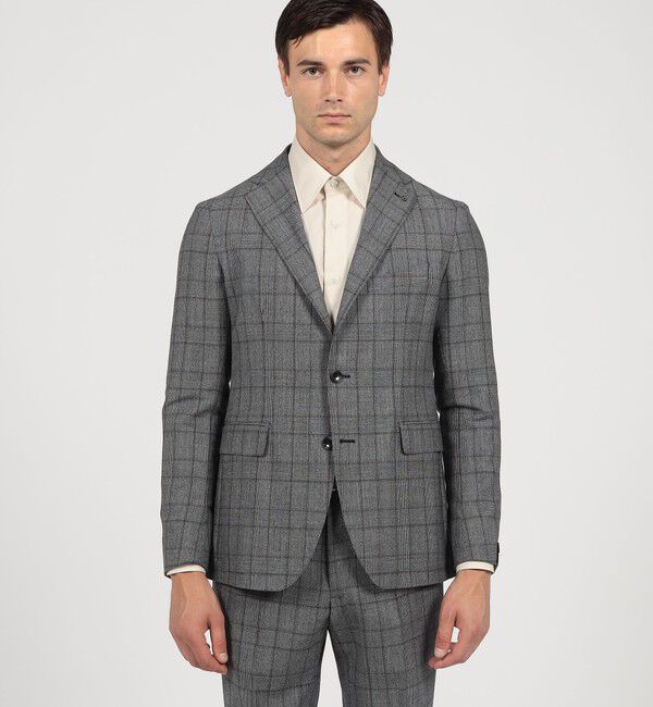 TOMORROWLAND MENS「【別注】TAGLIATORE ウールサキソニーチェック シングルブレステッド2Bスーツ」|スーツ|
