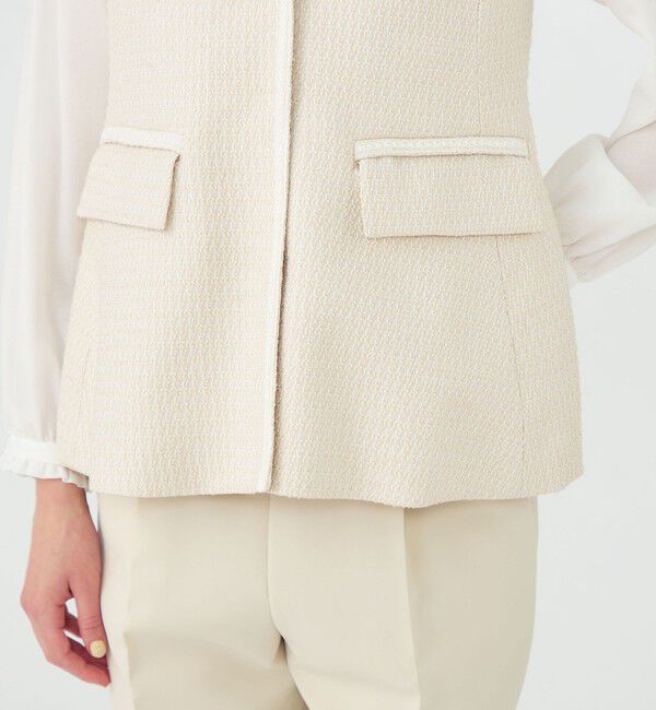 Ballsey「ライトファンシーツイード ペプラムジレ」|ベスト・ジレ|