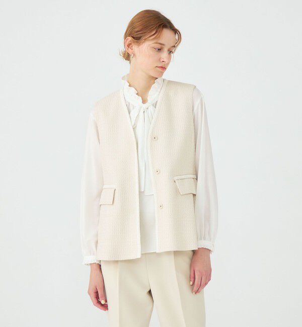 Ballsey「ライトファンシーツイード ペプラムジレ」|ベスト・ジレ|